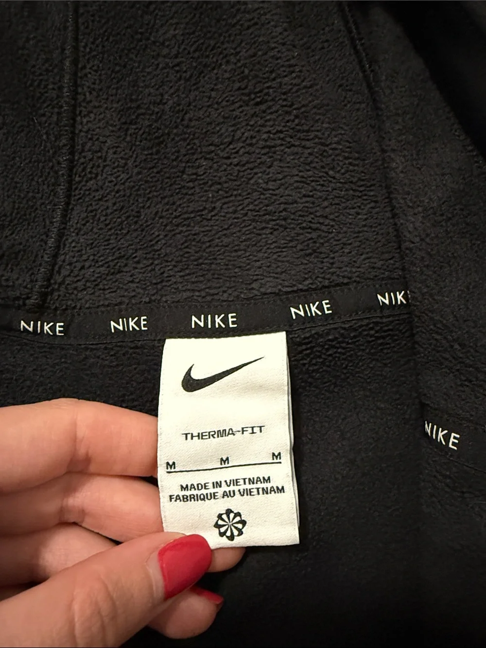 Nike Black Half-Zip Fleece Hoodie